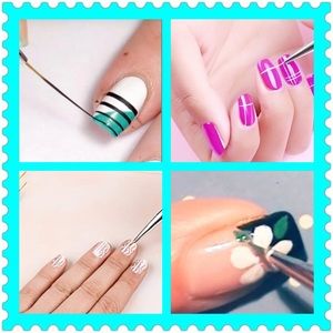 brand new Set of 4 pcs Nail Art Liner Fine Brushes